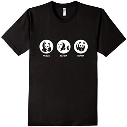 Men's Panda Panda Panda - Parody Funny Fitted T-Shirt Large Black