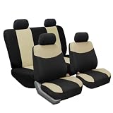 41l0R2AYBkL. SL160  FH FB056114 Modern Flat Cloth Car Seat Covers Beige / Black Color