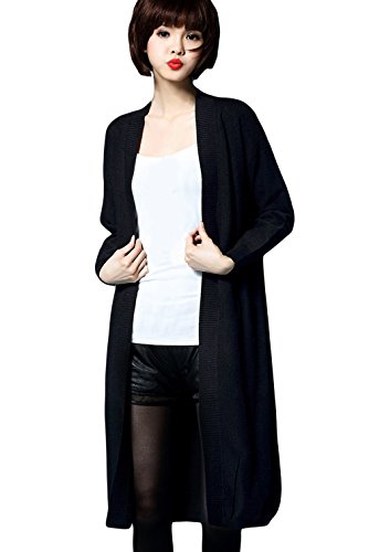 EOZY ロング カーディガン レディース 長袖 柔らかい ニット カットソー おしゃれ トップス アウター シンプル カジュアル 秋冬