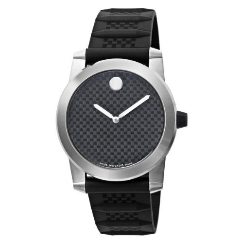 MOVADO Watch:Movado Men's 606257 Vizio Black Rubber and Carbon Fiber Strap Anthracite Dial Watch Images