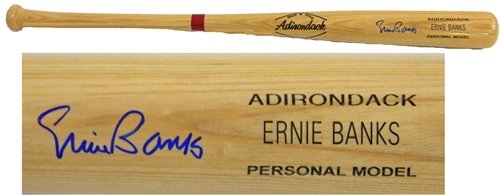 Ernie Banks Autographed/Hand Signed 60's Style Blonde Bat
