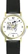 Habit 2 - New Year's Resolution (English Text) - DELUXE TWO-TONE WATCH from THE 7 HABITS - WATCH COLLECTION BY WATCHBUDDY&reg; - Arabic Numbers - Black Leather Strap-Size-Children's Size-Small ( Boy's Size & Girl's Size )