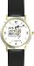 Habit 2 - New Year's Resolution (English Text) - DELUXE TWO-TONE WATCH from THE 7 HABITS - WATCH COLLECTION BY WATCHBUDDY&reg; - Arabic Numbers - Black Leather Strap-Size-Children's Size-Small ( Boy's Size & Girl's Size )