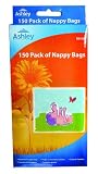 150 Pack of Fragranced Baby Nappy Bags with Easy Tie Handles