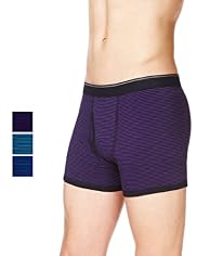 3 Pack Authentic Cool & Fresh™ Stretch Cotton Feeder Striped Trunks with Stay New™
