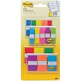 Post-it Flags Assorted Color Combo Pack, 320 Flags Total, 200 1-Inch Wide Flags and 120 .5-Inch Wide Flags, 4 On-The-Go Dispensers/Pack