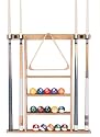 Minnesota Fats Cue and Ball Wall Rack (Oak Finish)