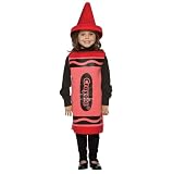 Red Childrens Licensed Crayola Crayon Funny Fancy Dress Party Costume Age 4-6