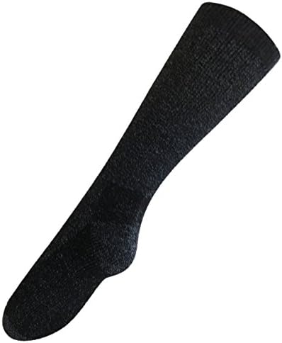 Heated Sox Mens Thermal Boot Crew Socks (2-Pack), Black, 10-13