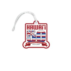 Hawaii's 50th Anniversary Die-Cut Luggage Tag