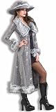 Womens Halloween Costumes Silver Sequined Madame Lady Pimp Gangster Rapper Party Costume + Hat