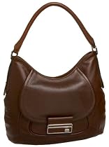 Calvin Klein Leather Hobo,Timber Brown,one size