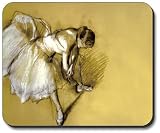 Decorative Mouse Pad Degas Dancer Adjusting Shoe Ballet