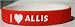 I Love Allis Custom Wristband
