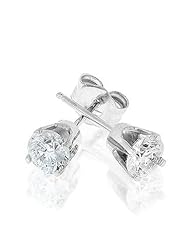 Diamond Solitaire Earrings 3/4ctw