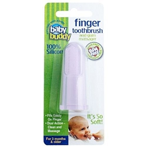 Lunarland Baby Buddy Finger Toothbrush & Gum Massager - Silicone Infant BPA Free - Pink