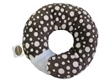 BabyMoon Pillow - For Flat Head Syndrome & Neck Support (Brown Dot Cuddle)