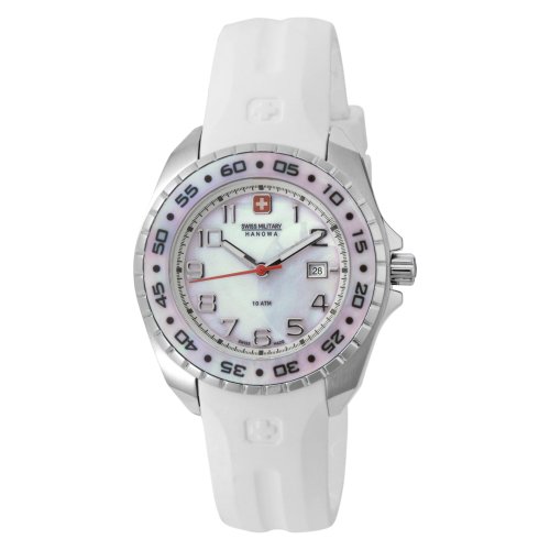 Swiss Military Hanowa Women's 06-6195-1-04-010 Sealander White Dial Watch Image Swiss Military Hanowa Women's 06-6195-1-04-010 Sealander White Dial Watch
