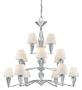 Minka Lavery Adamas 4269-77 Large 15-LT 900w (39"H x 42"W) Chandelier Lighting with Shades in Chrome