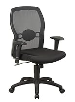 Office Star WORKSMART 599302 Screen Back Chair with Mesh Seat
