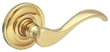Baldwin 5455.030.RDM Wave Right Hand Dummy Lever Set, Polished Brass