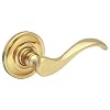 Baldwin 5455.030.RDM Wave Right Hand Dummy Lever Set, Polished Brass