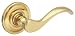 Baldwin 5455.030.RDM Wave Right Hand Dummy Lever Set, Polished Brass