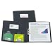 Oxford Polypropylene Report Cover, Tang Clip, Letter Size, 0.5-Inch Capacity, Clear/Onyx, 5 per Box (57735)