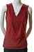 Ya Da Sleeveless V-Neck Macrame Trim Organic Cotton T-Shirt Top Rust