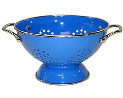Calypso Basics 1.5 Quart powder coated  Colander, Azure