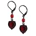 Sweet Hearts Ruby Red Drop Earrings