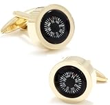Gold Working Compass Cufflinks Cuff Links new