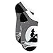 The Little Mermaid Ariel Adult 6 pack Socks (9-11, Ariel Black/Grey)