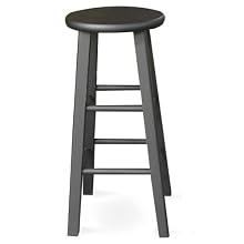 International Concepts 1S46-430 Roundtop Barstool Black 29"