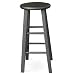 International Concepts 1S46-424 Roundtop Barstool Black 24"