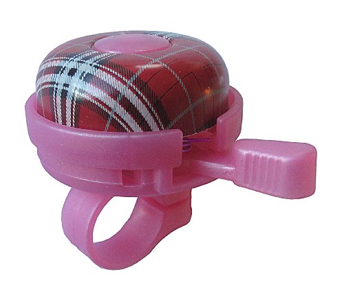 Bicycle Bell Plaid Red , by Biria