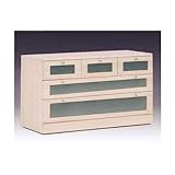 窓付桐（きり）クローゼットたんす 100巾3段