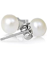 925 Sterling Silver Freshwater Cultured Button Pearl Stud Earrings