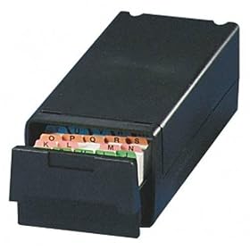 Eldon(R) Card File Cabinet, 5 x 8, Black by Eldon