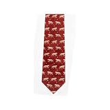 New Burgundy Saber Toothed Tiger on The Prowl Mens Tie