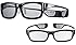 (2x Pair) Samsung Rechargeable 3D Active Glasses, Black