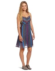 Junior Polyester Chevron Print Lace-Up Elasticized   Waistline  Dress