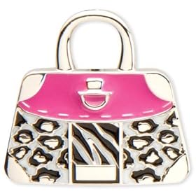 Pink Animal Print Handbag Finders Key Purse Key Finder