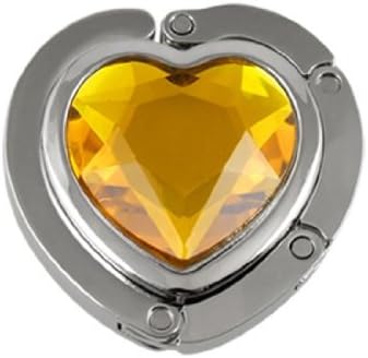 FOREVER YUNG Orange Plastic Crystal Detail Foldable Handbag Hook