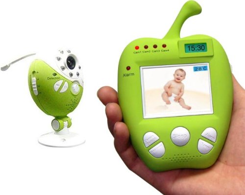 Digital Wireless Video Audio Baby Monitor with Night Vision, Lullabies, Celsius Temperature and Motion Alarm and One Camera Set