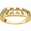 14K Yellow Gold Mother's Ring - 3 Gemstone -- YOU CHOOSE THE COLORS!