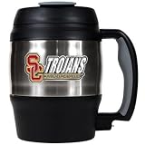 Southern Cal Trojans USC NCAA 52Oz. Stainless Steel Macho Travel Mug With Bottle Opener