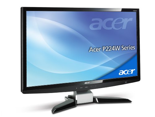 Acer P224W 55,9 cm (22 Zoll) Widescreen TFT-Monitor Notebook upgrade Kit mit VGA, Wireless USB Tastatur und Maus und USB Hub (Kontrastverhältnis 10000:1; Reaktionszeit 5ms)