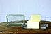 Creative Co-Op Clear Pressed Glass Butter Dish with Lid
