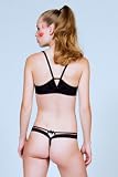 Marlies Dekkers Black 'Kissing You' Underwired Full Cup Bra and Thong set